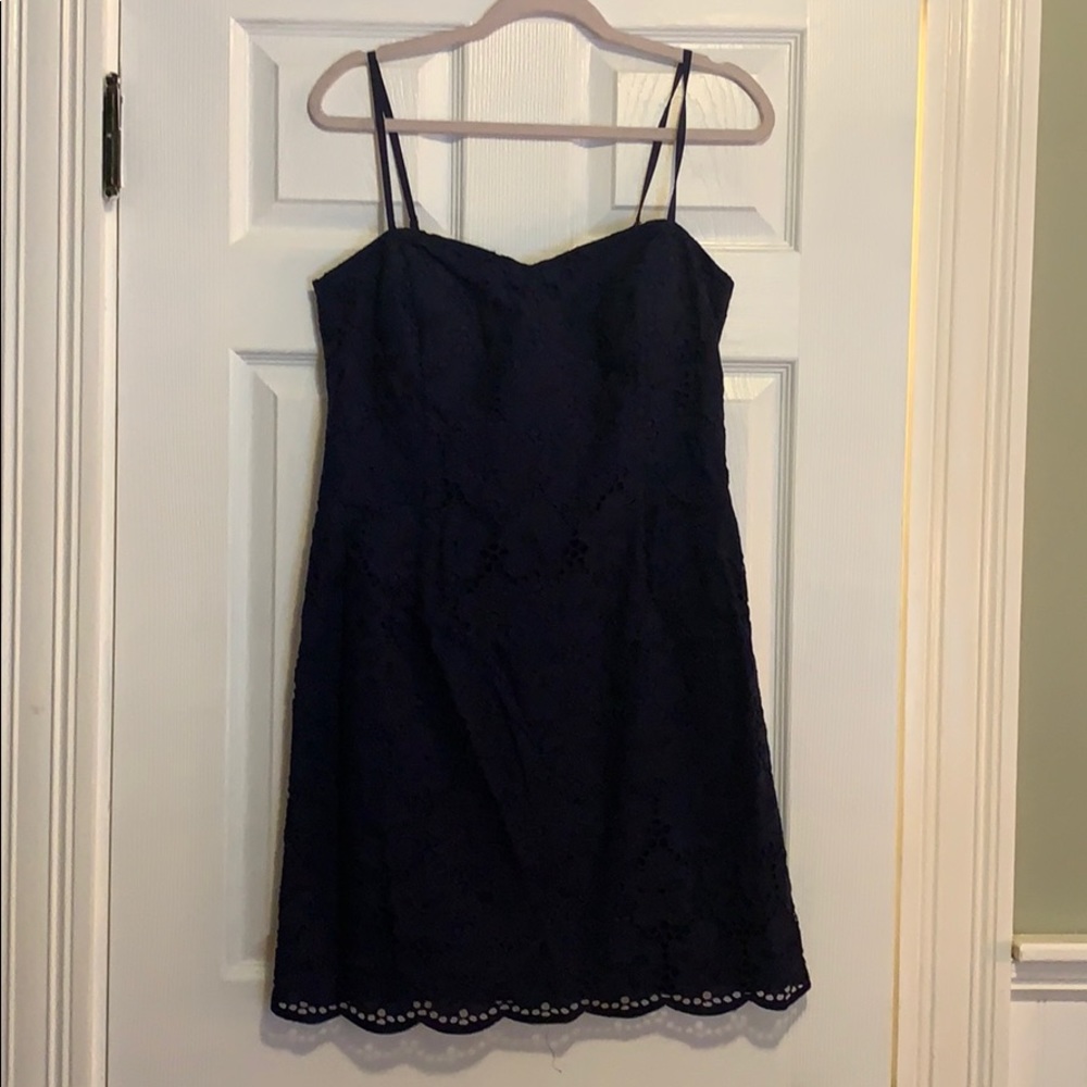Navy Eyelet Dress - Lily Pulitzer